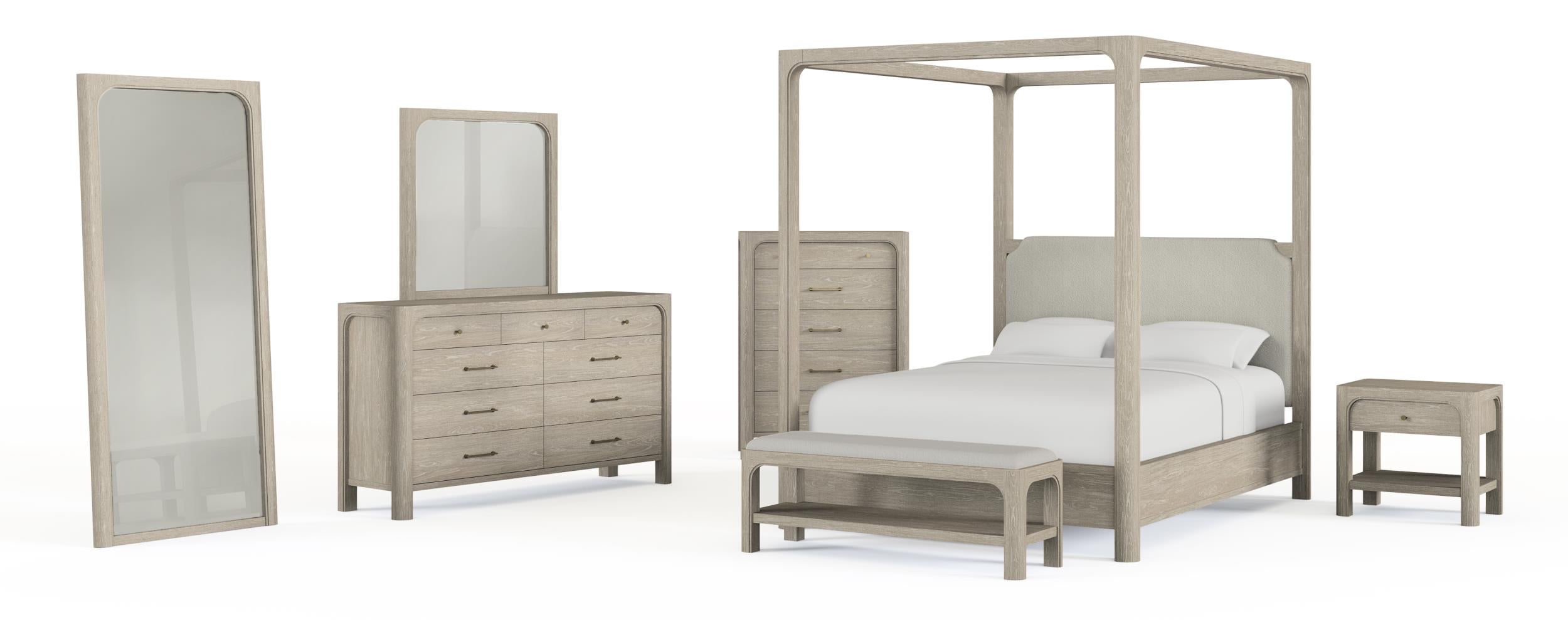 Solano 85-inch Queen Canopy Bed Weathered Mango - 222520Q