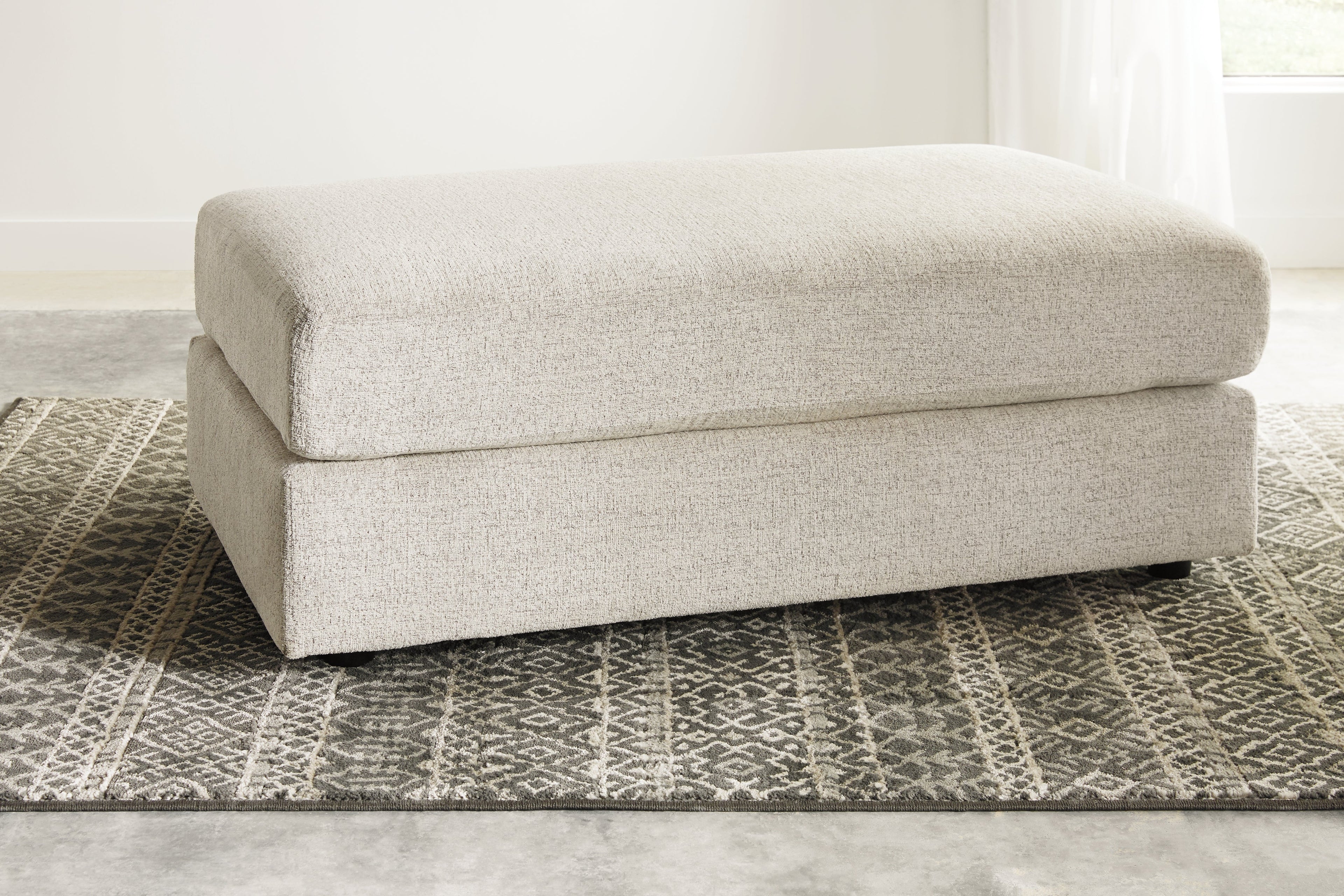 Soletren Chair and Ottoman in Stone - PKG007402