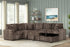 Sonic Brown Sectional With Pull-Out Bed - SONIC BROWN