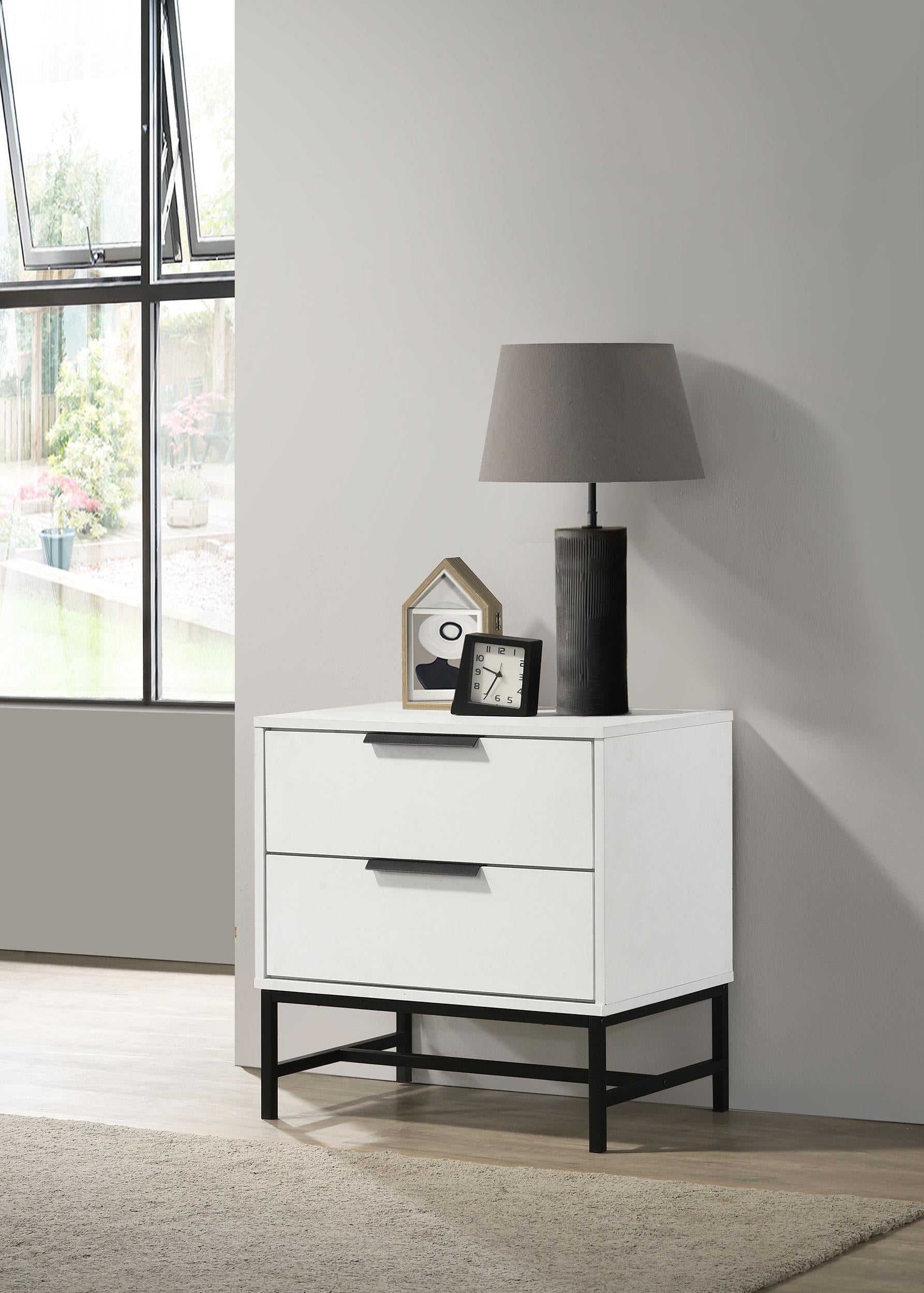 Sonora 2-drawer Nightstand Bedside Table White - 224862
