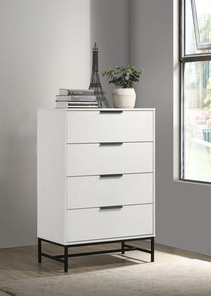 Sonora 4-drawer Bedroom Chest White - 224865