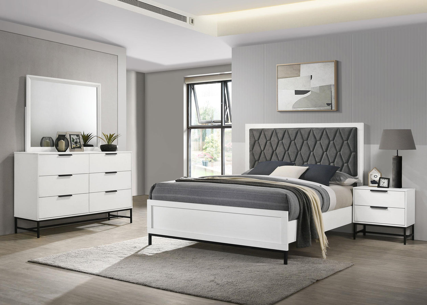 Sonora 4-piece California King Bedroom Set White - 224861KW-S4