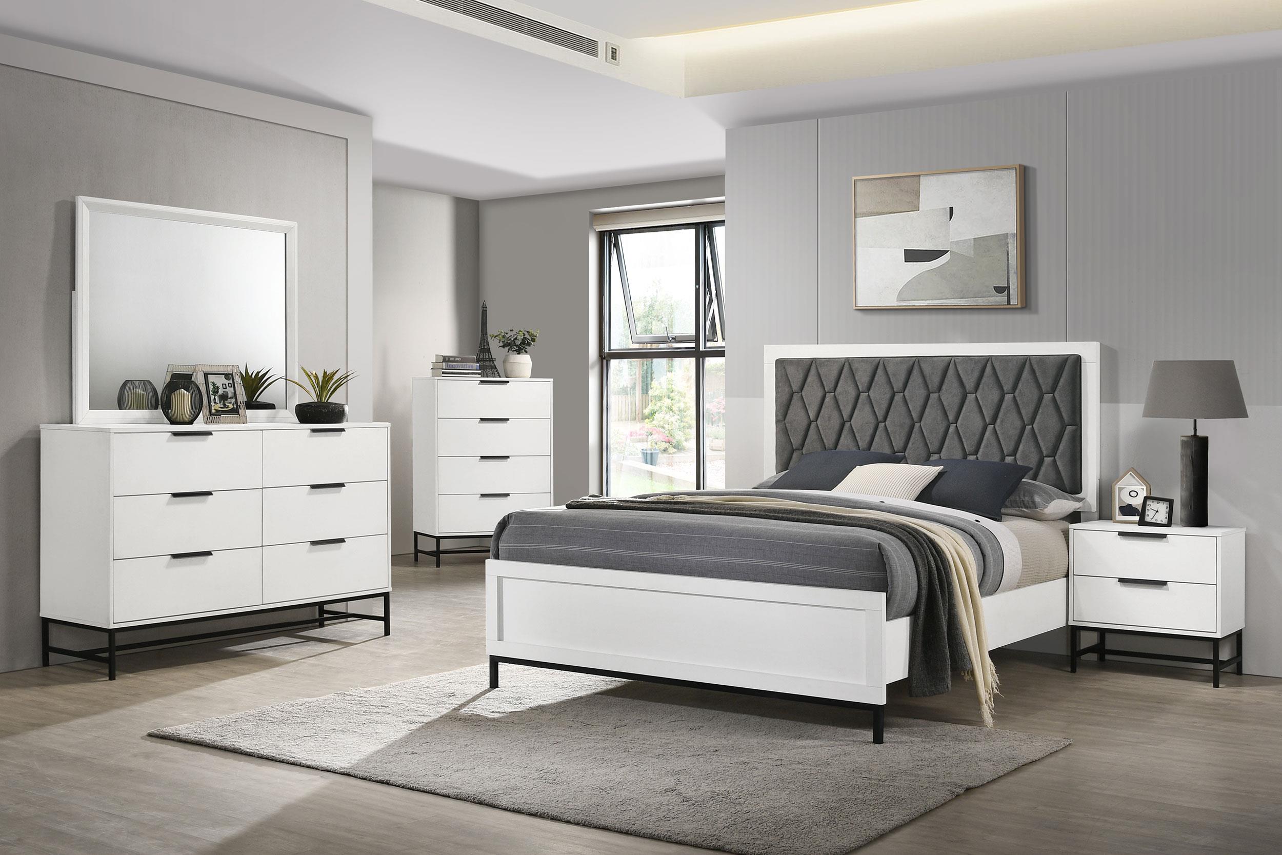Sonora 5-piece Eastern King Bedroom Set White - 224861KE-S5