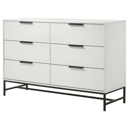 Sonora 6-drawer Bedroom Dresser White - 224863