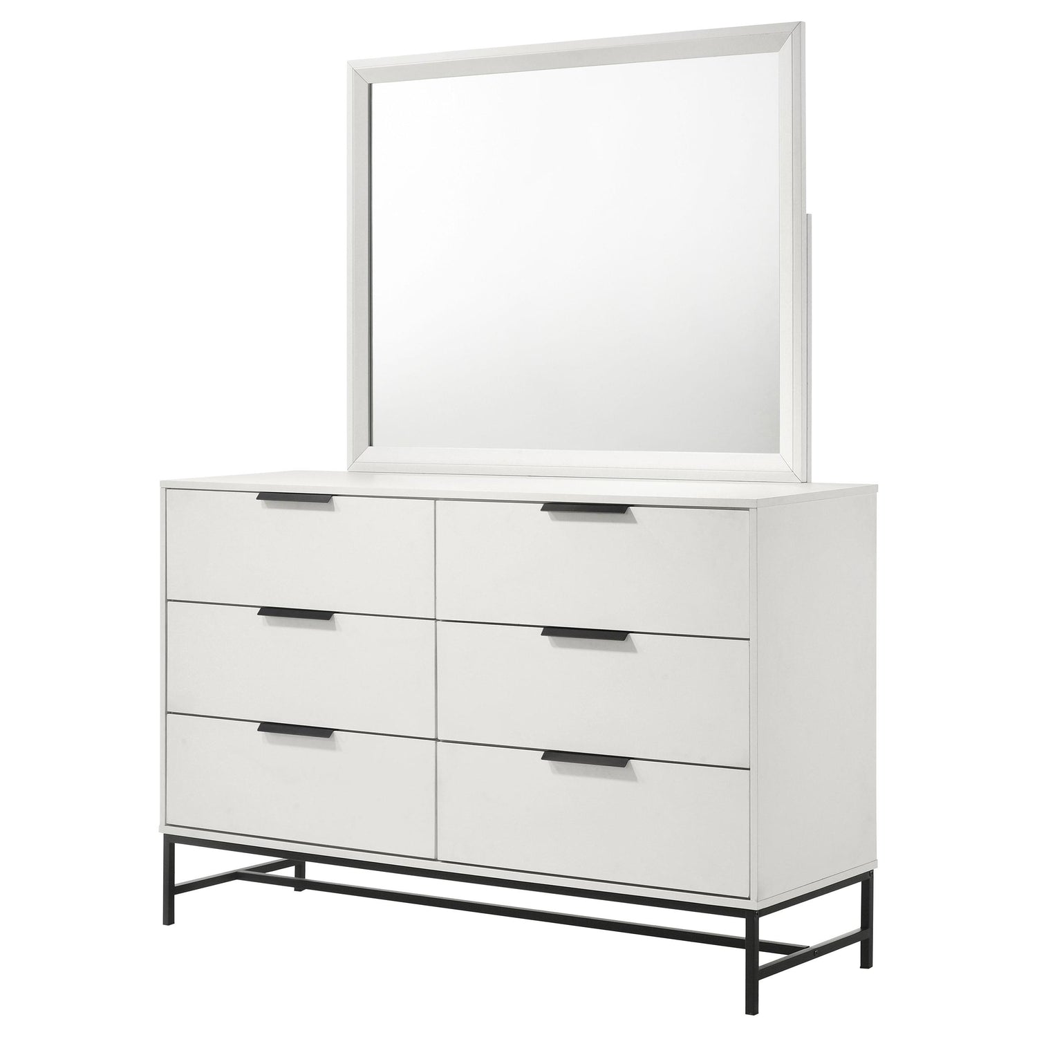 Sonora 6-drawer Dresser with Mirror White - 224863M
