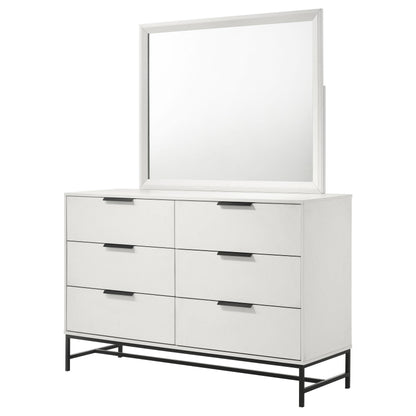 Sonora 6-drawer Dresser with Mirror White - 224863M