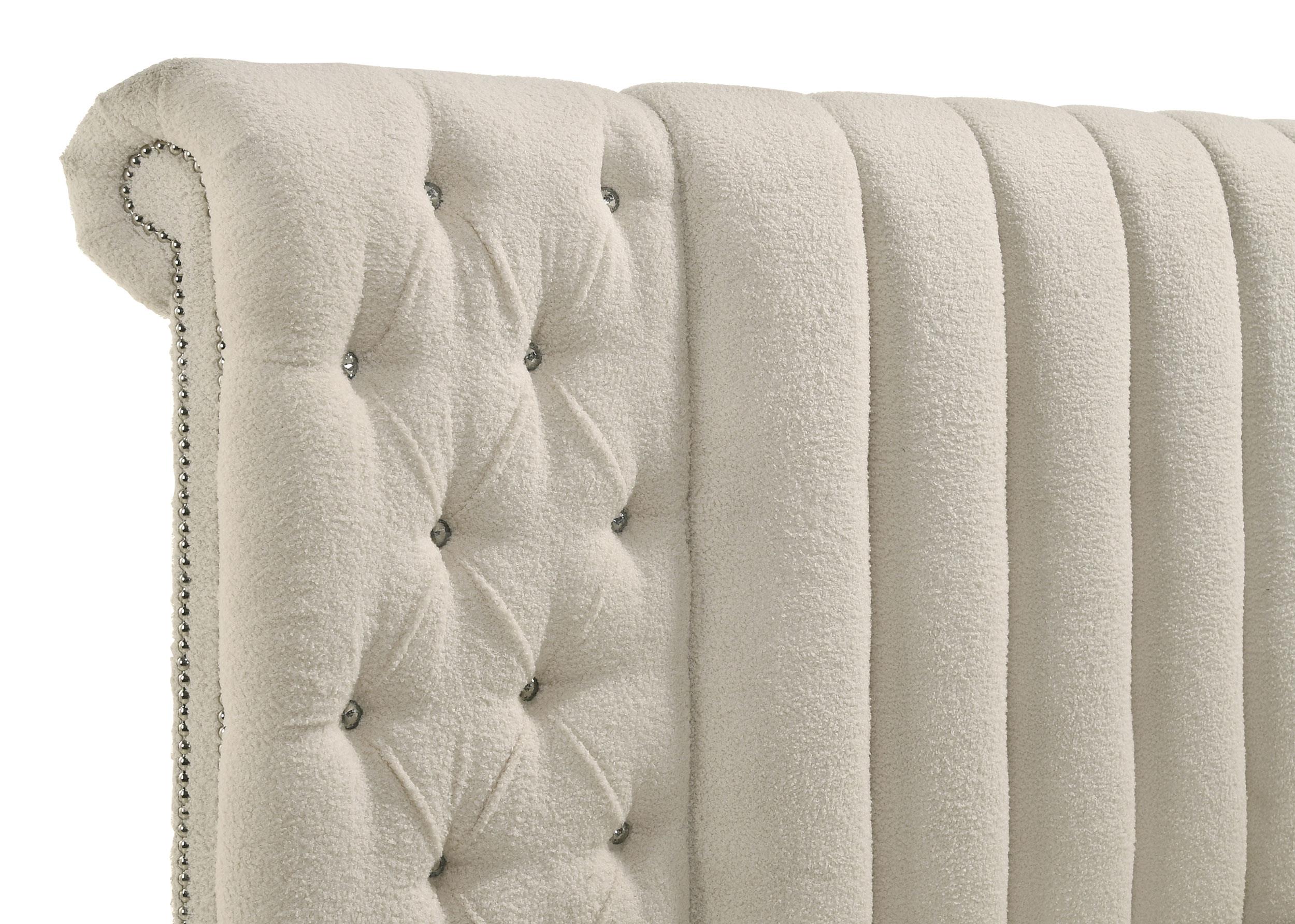 Sonya 4-piece Upholstered Queen Bedroom Set Ivory - 360111Q-S4