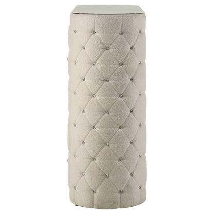 Sonya 5-drawer Upholstered Bedroom Chest of Drawers Ivory - 360115
