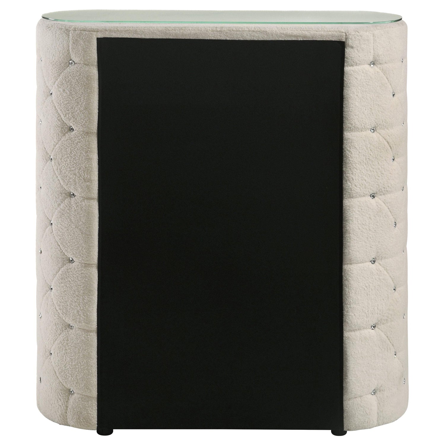 Sonya 5-drawer Upholstered Bedroom Chest of Drawers Ivory - 360115