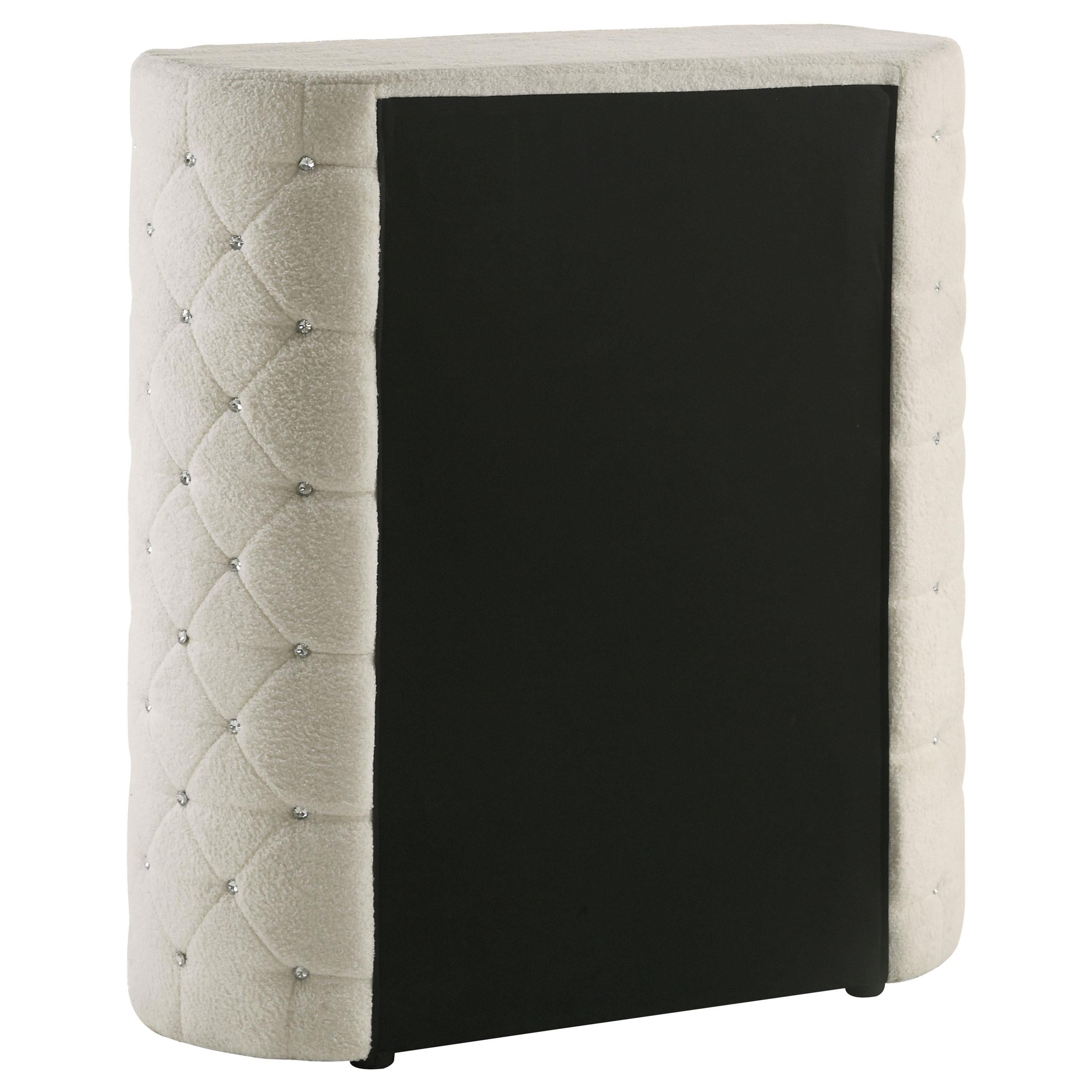 Sonya 5-piece Upholstered Queen Bedroom Set Ivory - 360111Q-S5