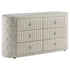 Sonya 6-drawer Upholstered Bedroom Dresser Ivory - 360113