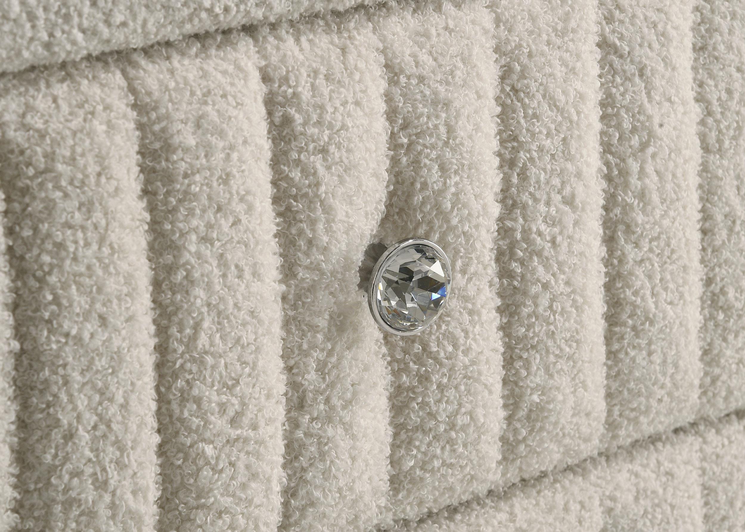 Sonya 6-drawer Upholstered Bedroom Dresser Ivory - 360113