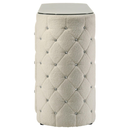 Sonya 6-drawer Upholstered Bedroom Dresser Ivory - 360113