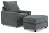 Stairatt Chair and Ottoman in Gravel - PKG014495