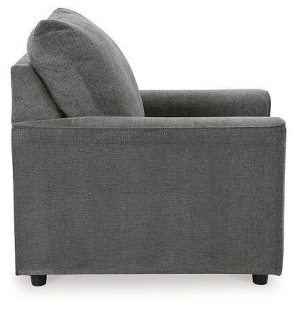 Stairatt Chair and Ottoman in Gravel - PKG014495