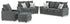 Stairatt Sofa, Loveseat, Chair and Ottoman in Gravel - PKG014497