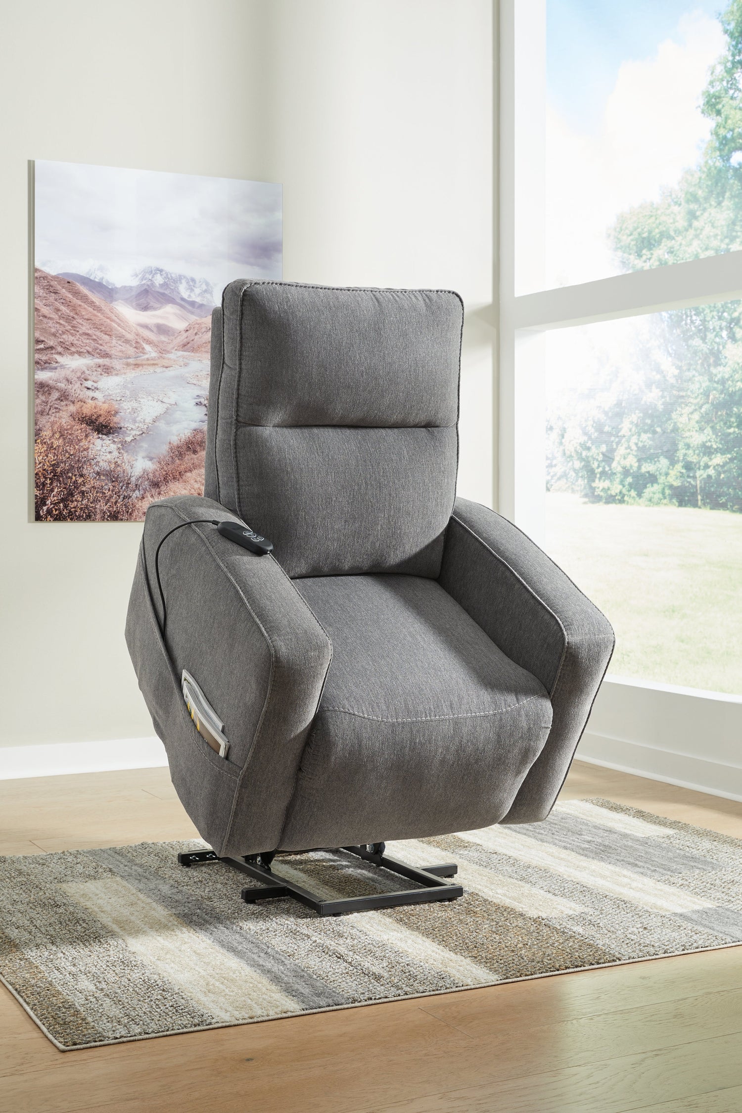 Starganza Gray Power Lift Recliner - 9370412