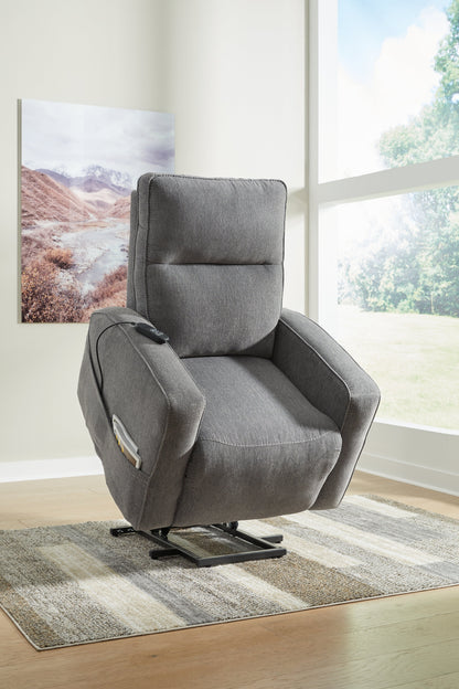 Starganza Gray Power Lift Recliner - 9370412