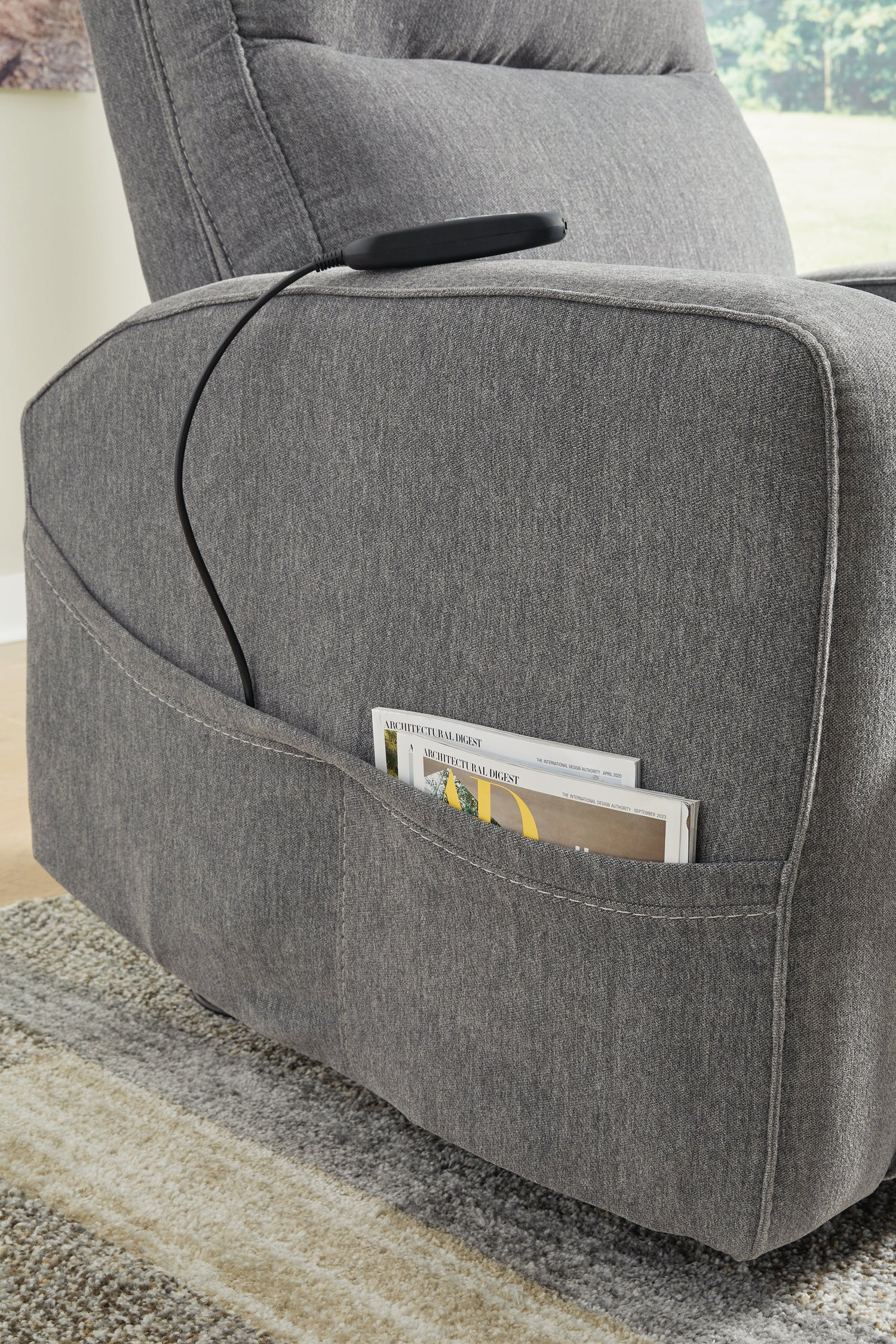 Starganza Gray Power Lift Recliner - 9370412
