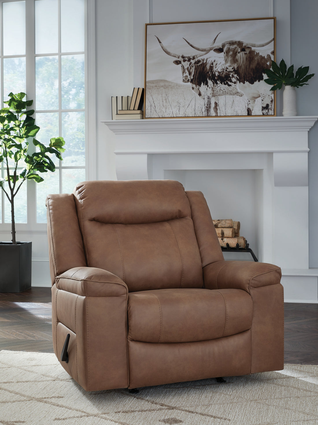 Status Check Caramel Recliner - PC6530825