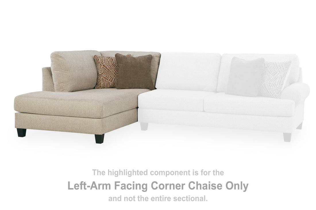Steelwater Retreat Latte Left-Arm Facing Corner Chaise - 6670416