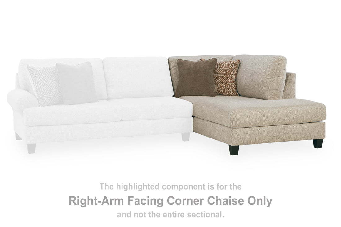 Steelwater Retreat Latte Right-Arm Facing Corner Chaise - 6670417