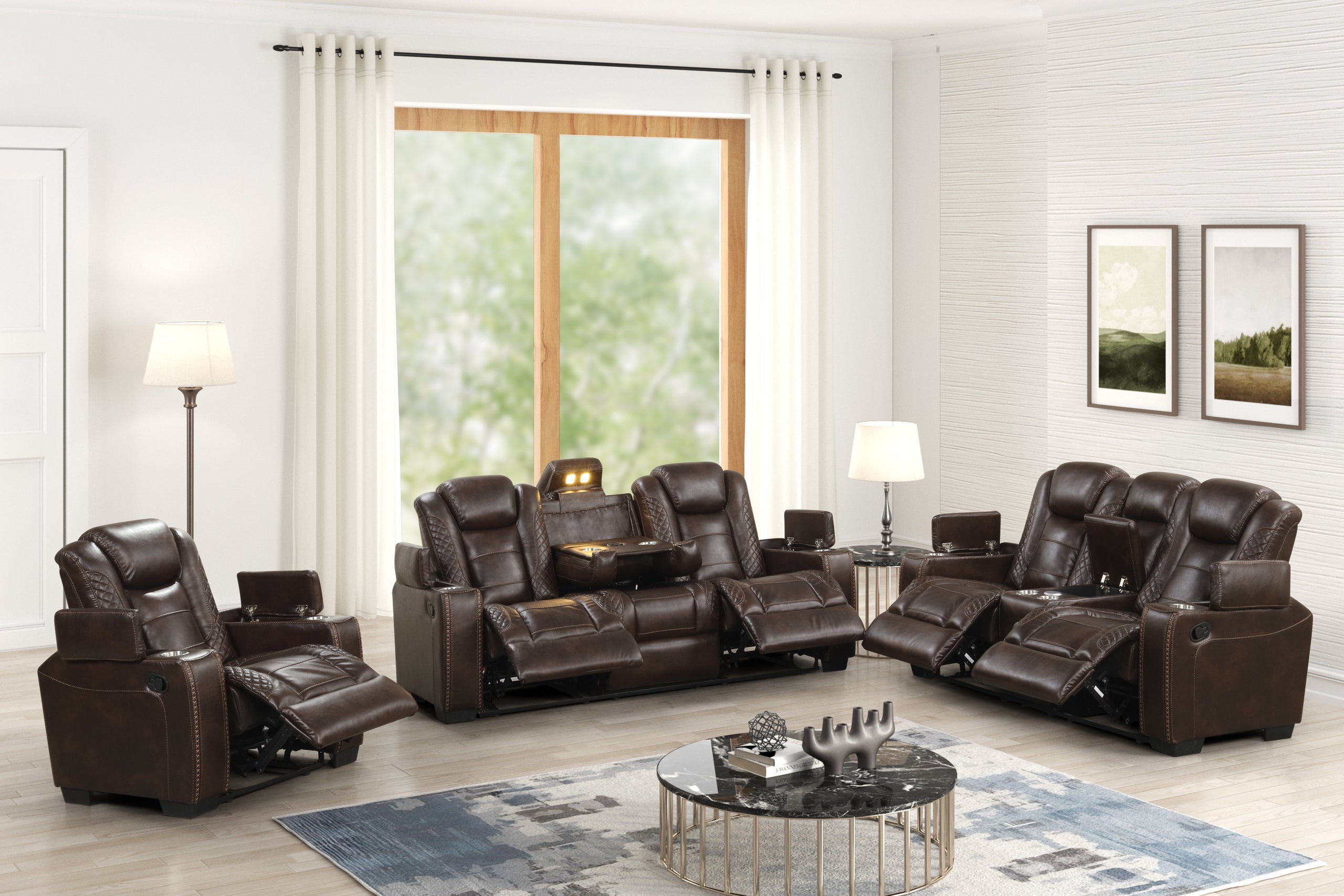 STEFANO60 3PC Reclining Set - STEFANO60