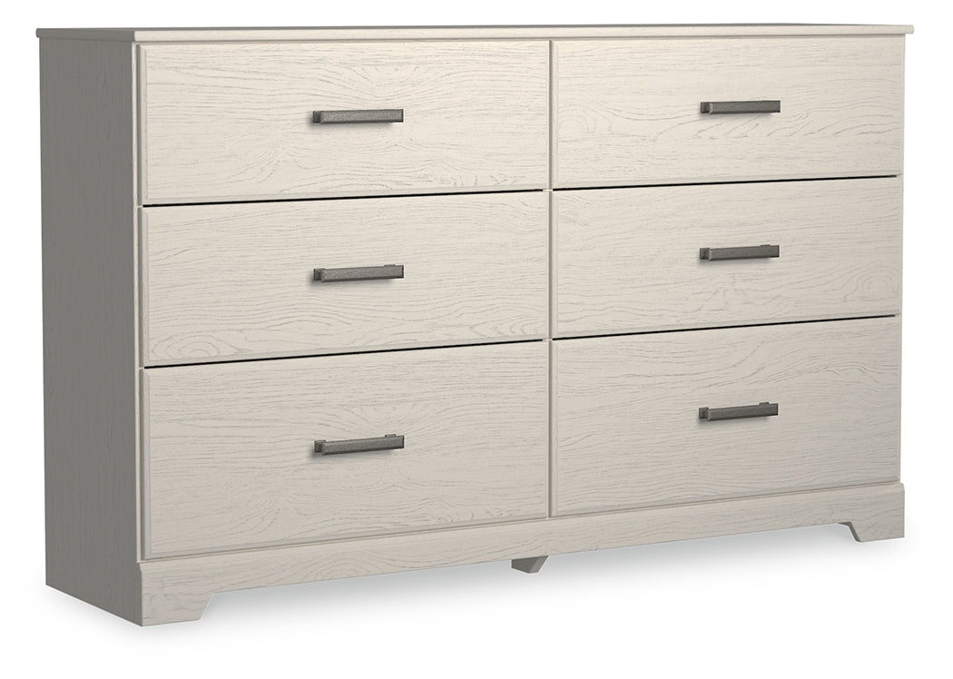 Stelsie Queen Panel Bed with Dresser and Nightstand in White from Ashley - Luna Furniture