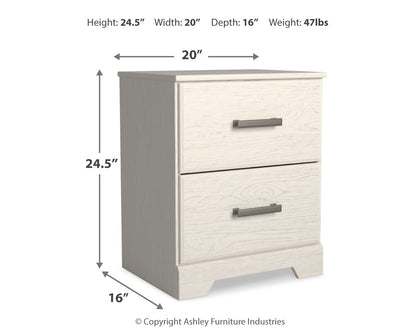 Stelsie White Dresser, Mirror, Chest and Nightstand - B2588B15
