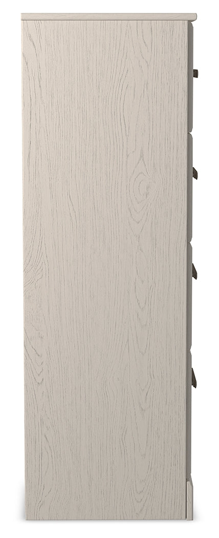 Stelsie White Dresser, Mirror, Chest and Nightstand - B2588B15