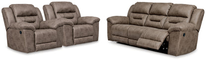 Stoneland Fossil Reclining Sofa and 2 Recliners - 39905U8