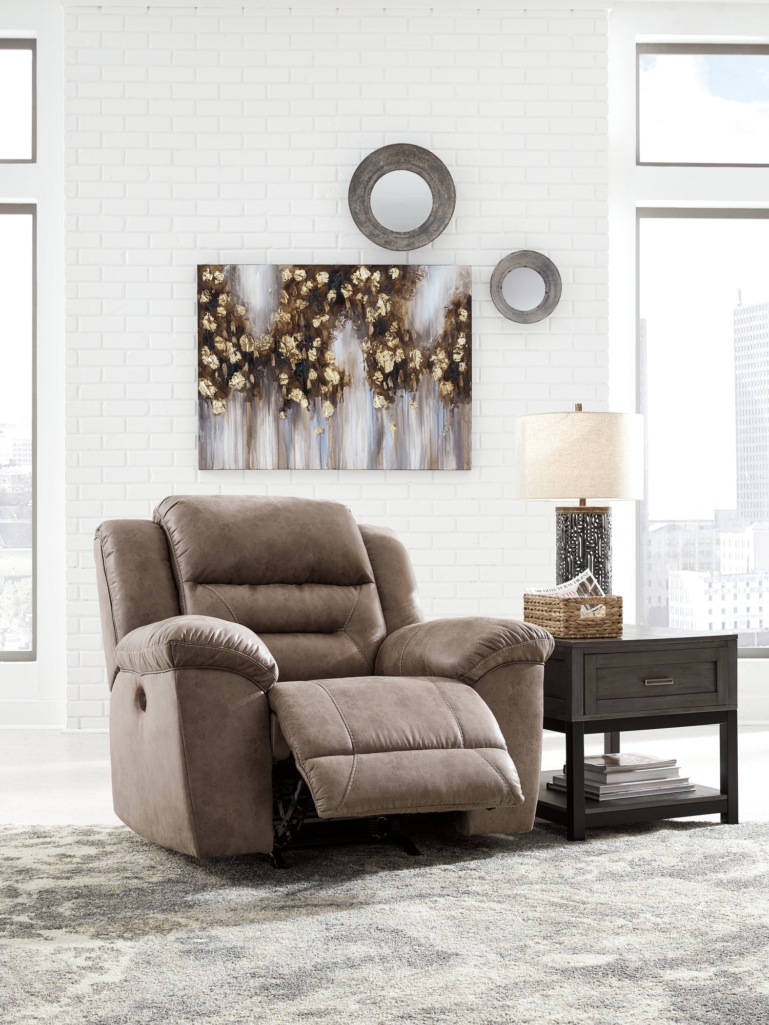 Stoneland Fossil Reclining Sofa and Power Recliner - 39905U7