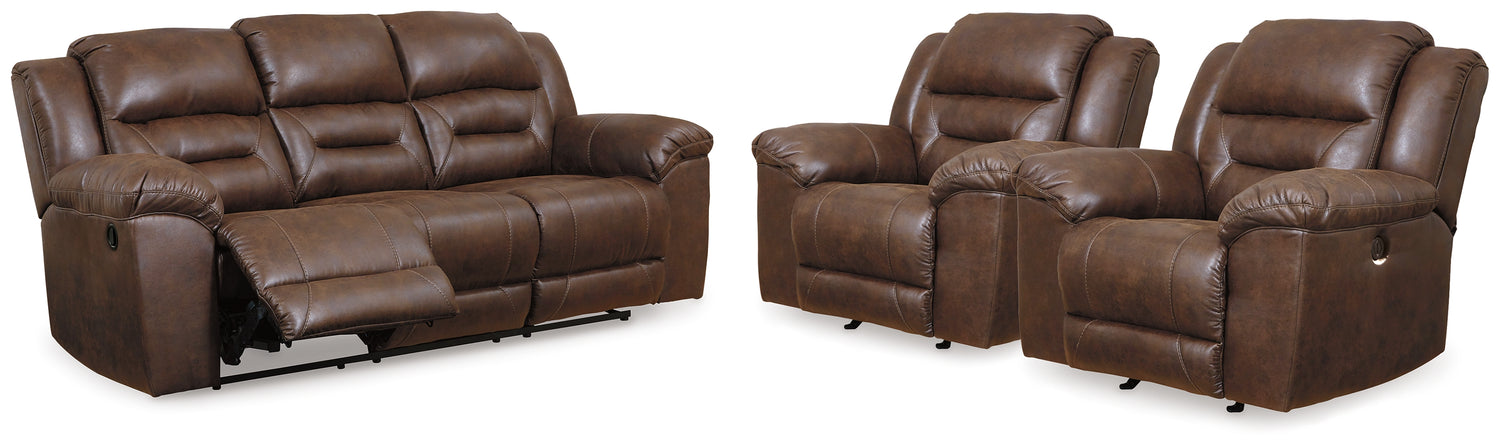Stoneland Reclining Sofa and 2 Power Recliners - 39904U6