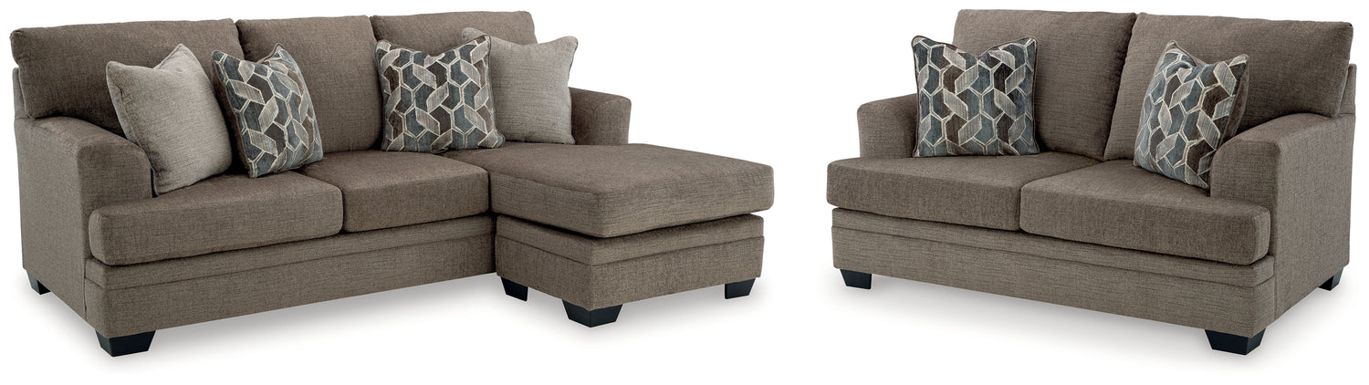 Stonemeade Nutmeg Sofa Chaise and Loveseat - 59505U9