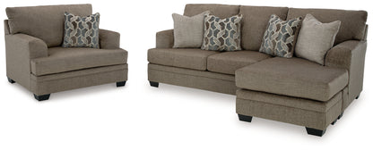 Stonemeade Nutmeg Sofa Chaise and Oversized Chair - 59505U6