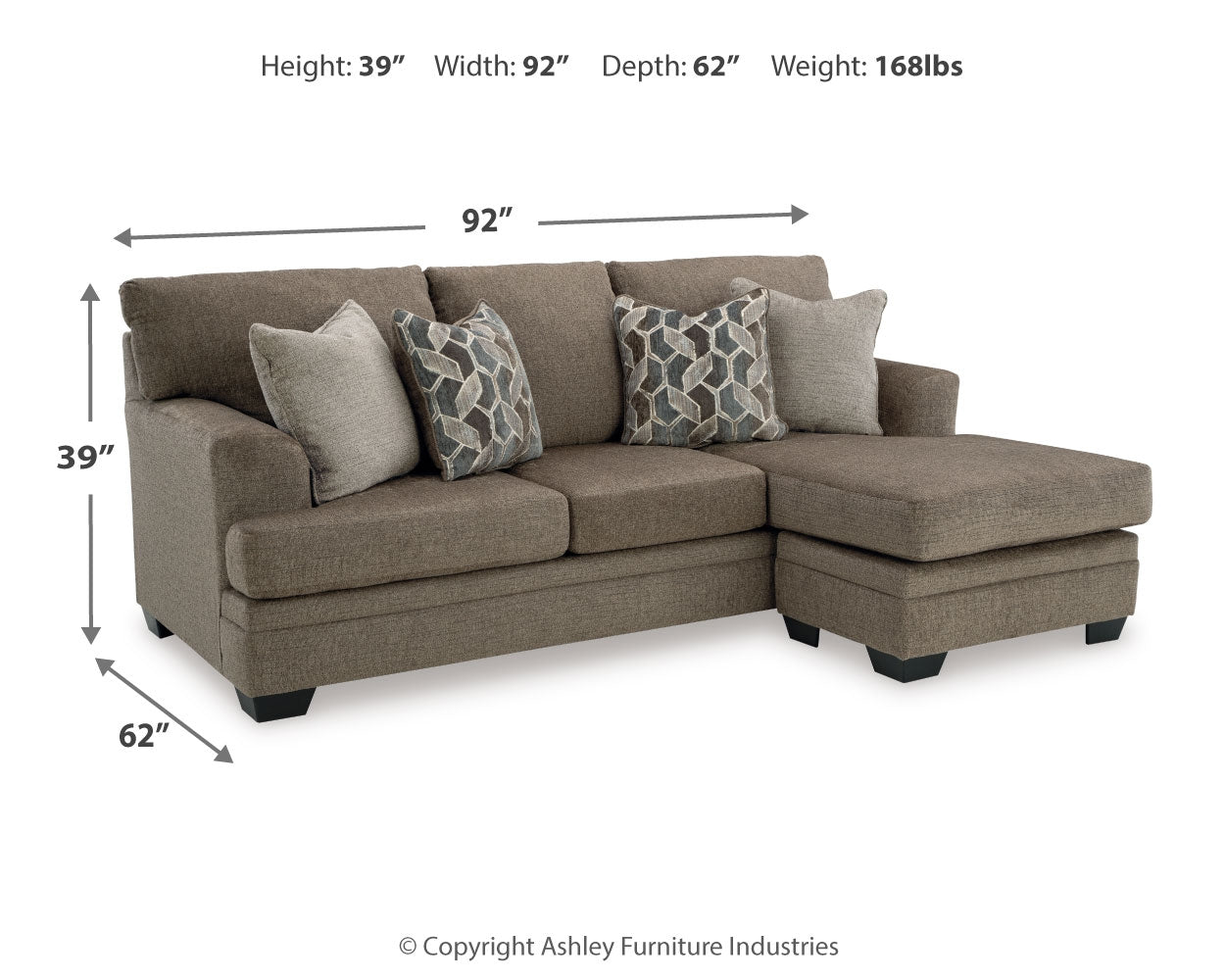 Stonemeade Nutmeg Sofa Chaise and Recliner - 59505U5