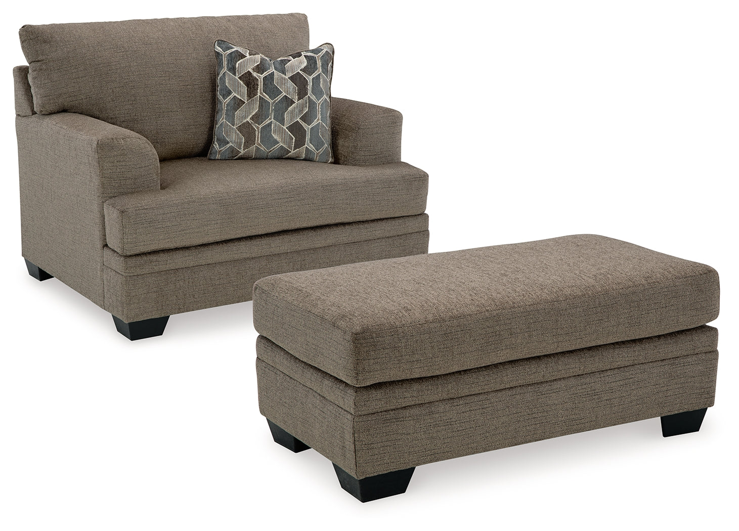 Stonemeade Sofa Chaise, Chair, and Ottoman in Nutmeg - PKG018541
