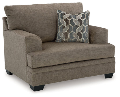 Stonemeade Sofa Chaise, Chair, and Ottoman in Nutmeg - PKG018541