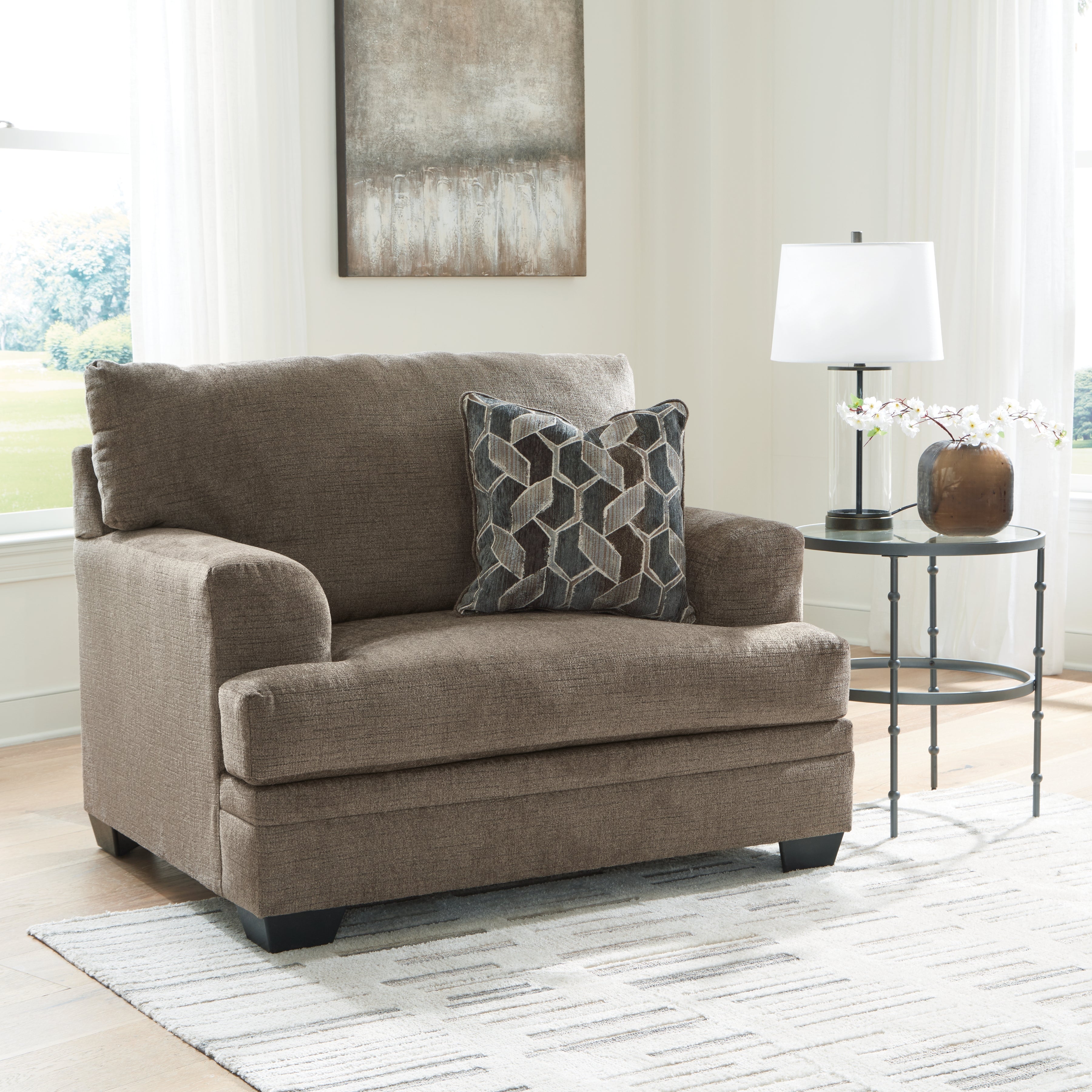 Stonemeade Sofa Chaise, Chair, and Ottoman in Nutmeg - PKG018541