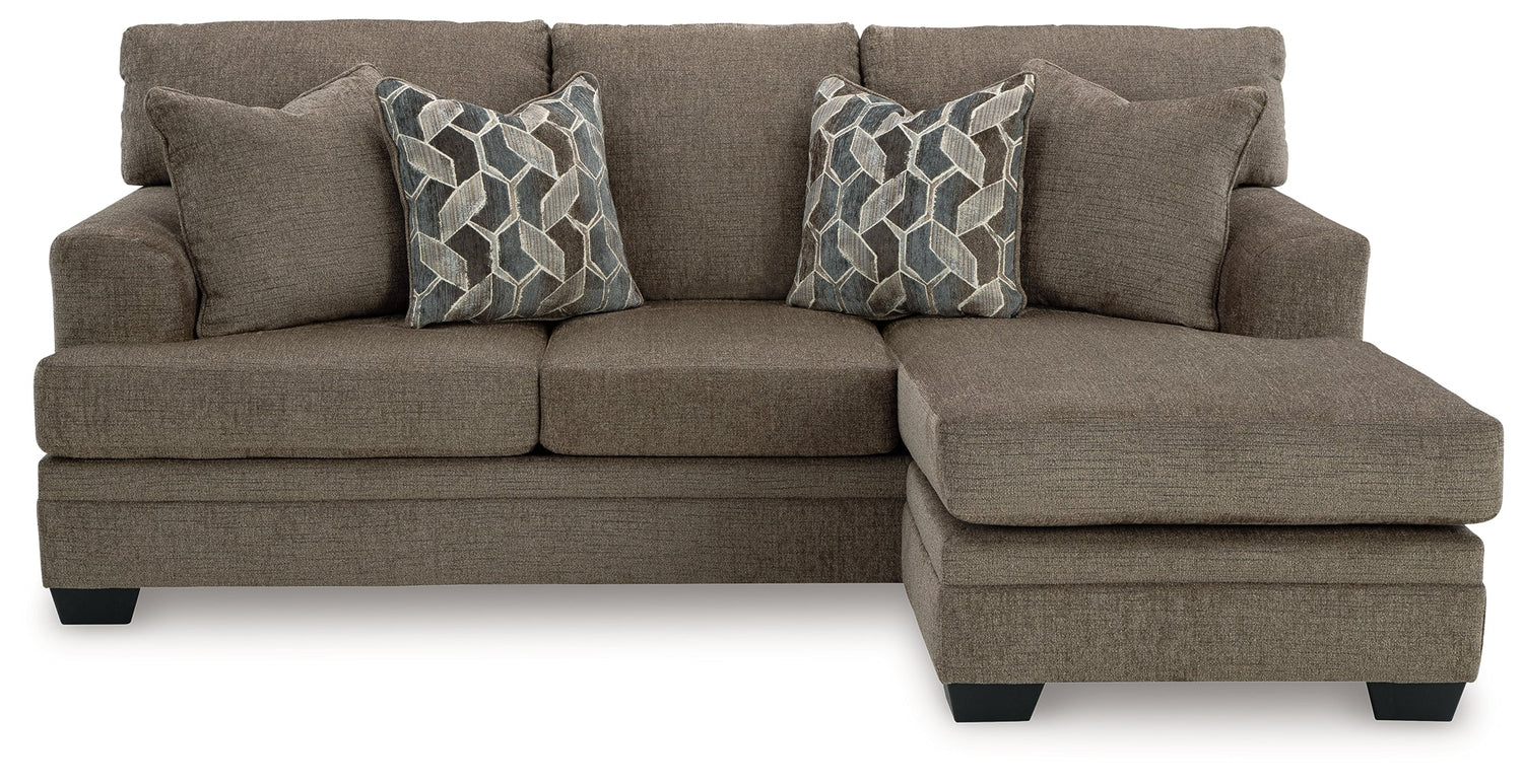 Stonemeade Sofa Chaise, Chair, and Ottoman in Nutmeg - PKG018541
