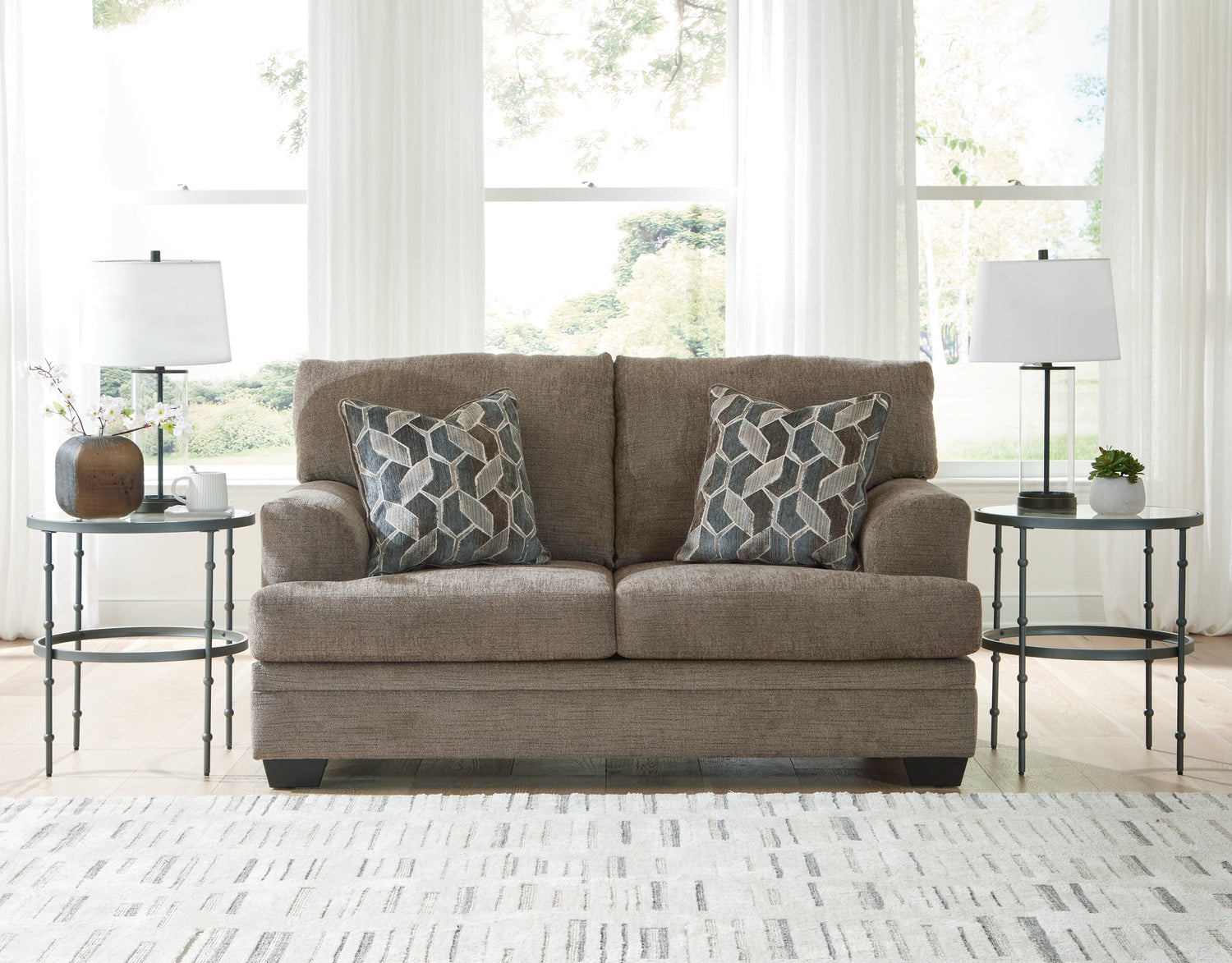 Stonemeade Sofa, Loveseat, Chair and Ottoman in Nutmeg - PKG018540
