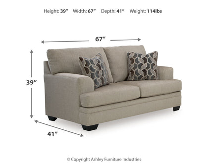 Stonemeade Sofa, Loveseat, Chair and Ottoman in Taupe - PKG018536