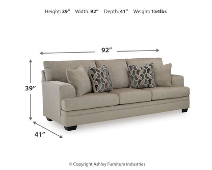 Stonemeade Sofa, Loveseat, Chair and Ottoman in Taupe - PKG018536
