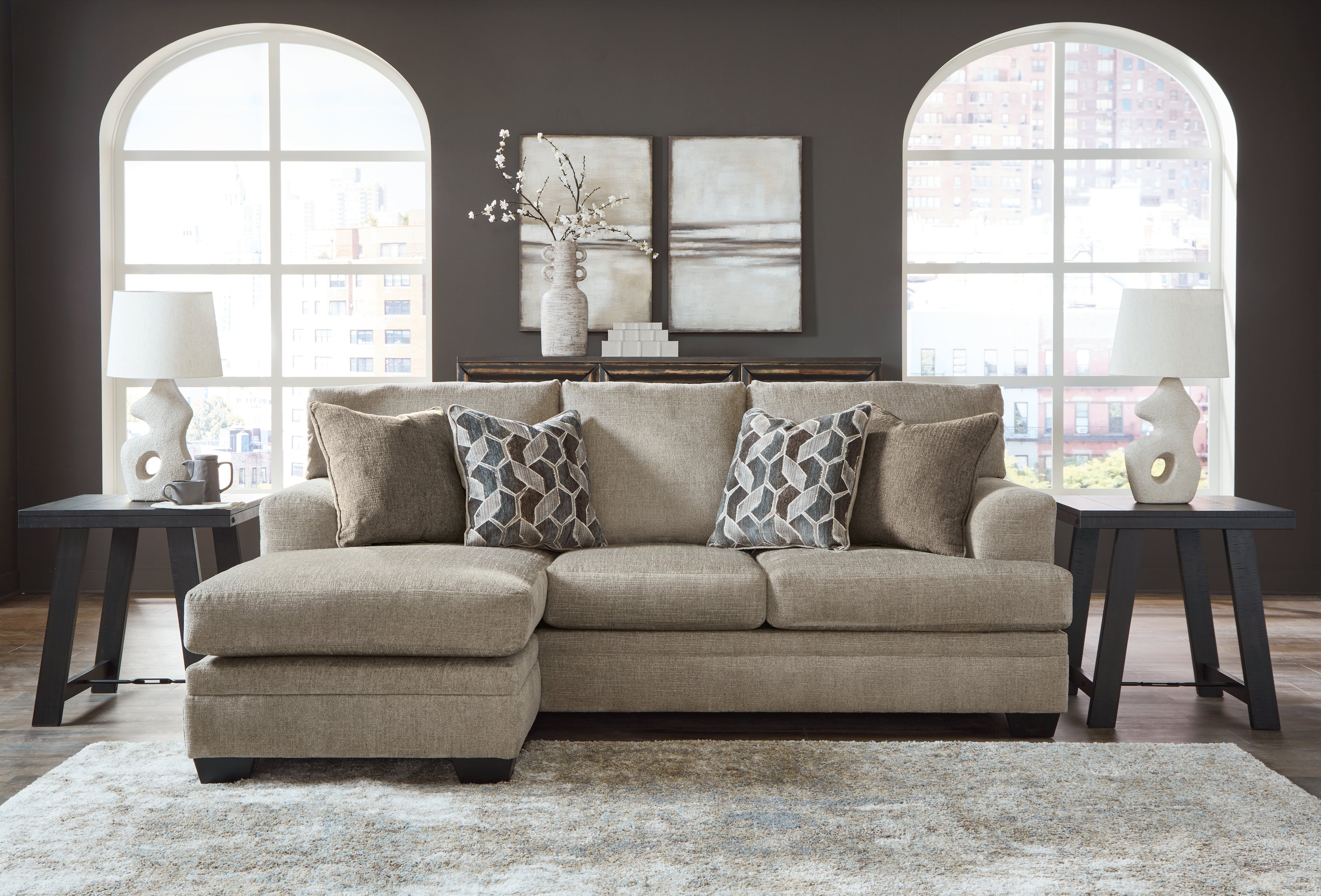 Stonemeade Taupe Sofa Chaise and Oversized Chair - 59504U6