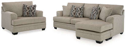 Stonemeade Taupe Sofa Chaise and Oversized Chair - 59504U6