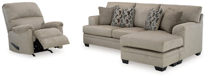 Stonemeade Taupe Sofa Chaise and Recliner - 59504U5