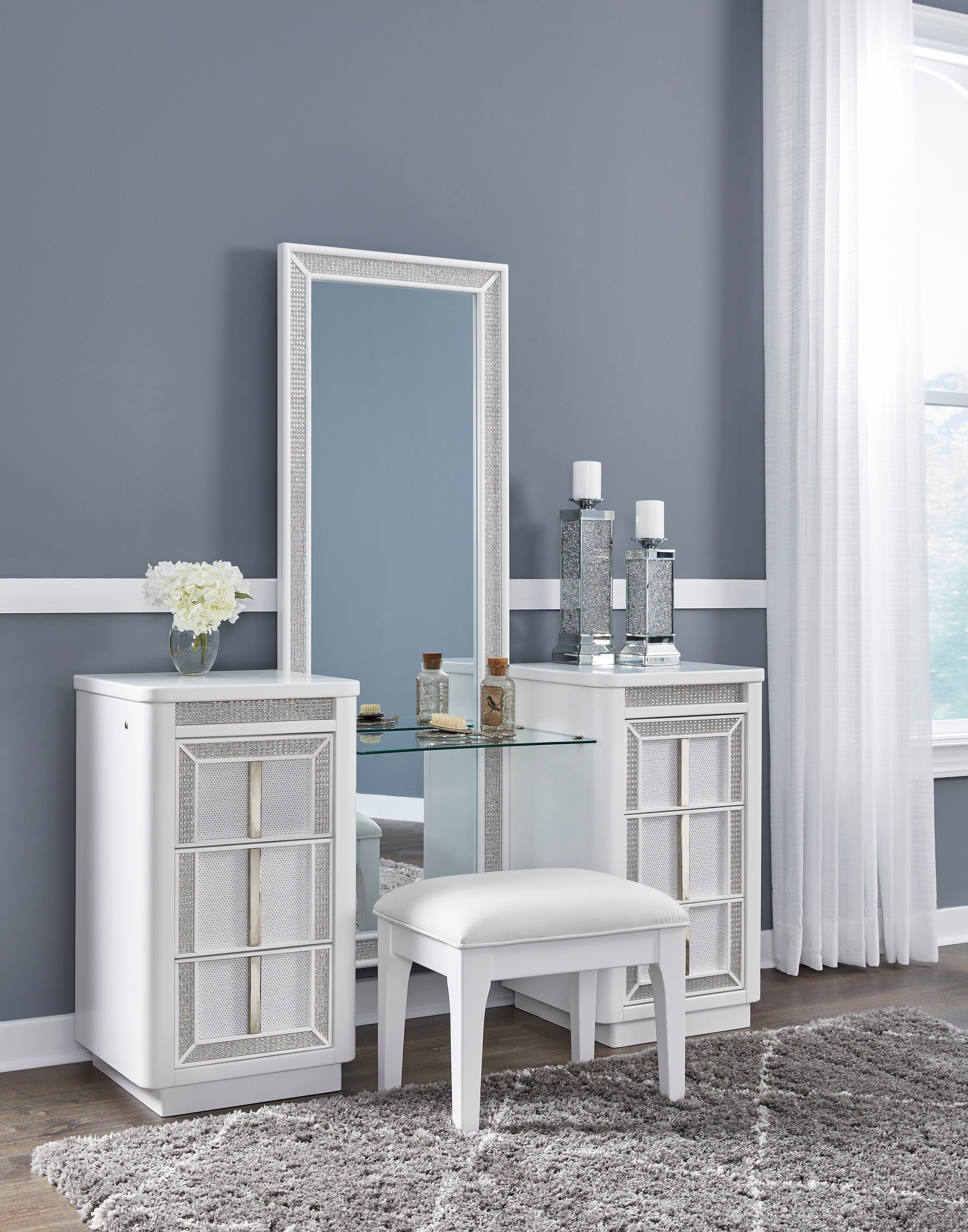 B822 - Vanity w/Stool (LED Lights) - B822 - Vanity w/Stool (LED Lights)