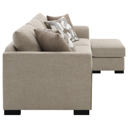 Storey Upholstered Chaise Sleeper Sofa Sectional Camel - 504778