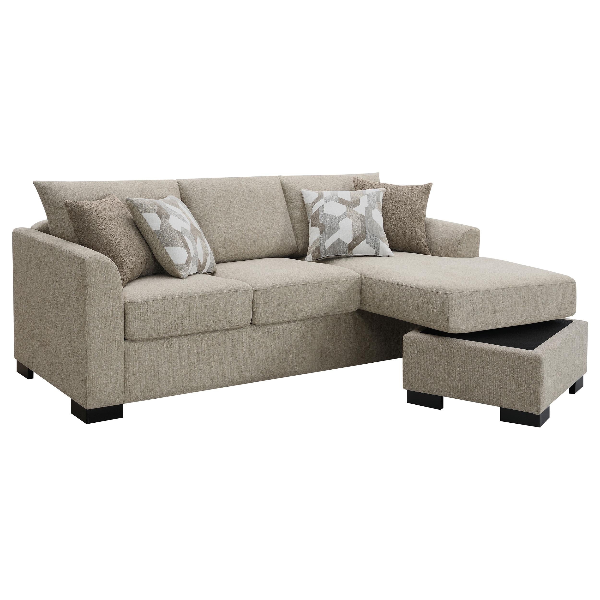 Storey Upholstered Chaise Sleeper Sofa Sectional Camel - 504778