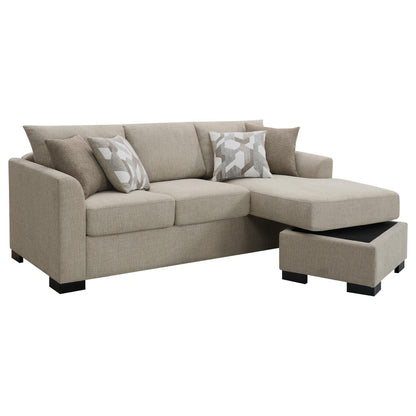 Storey Upholstered Chaise Sleeper Sofa Sectional Camel - 504778